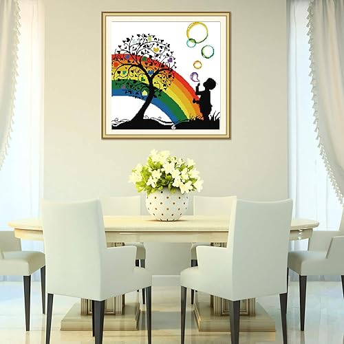 Miniatura 33 de ITSTITCH Kits de punto de cruz impreso, 11 quilates, 26 x 25 pulgadas, 100% algodón, regalo de vacaciones, kit de iniciación de bordado, patrones