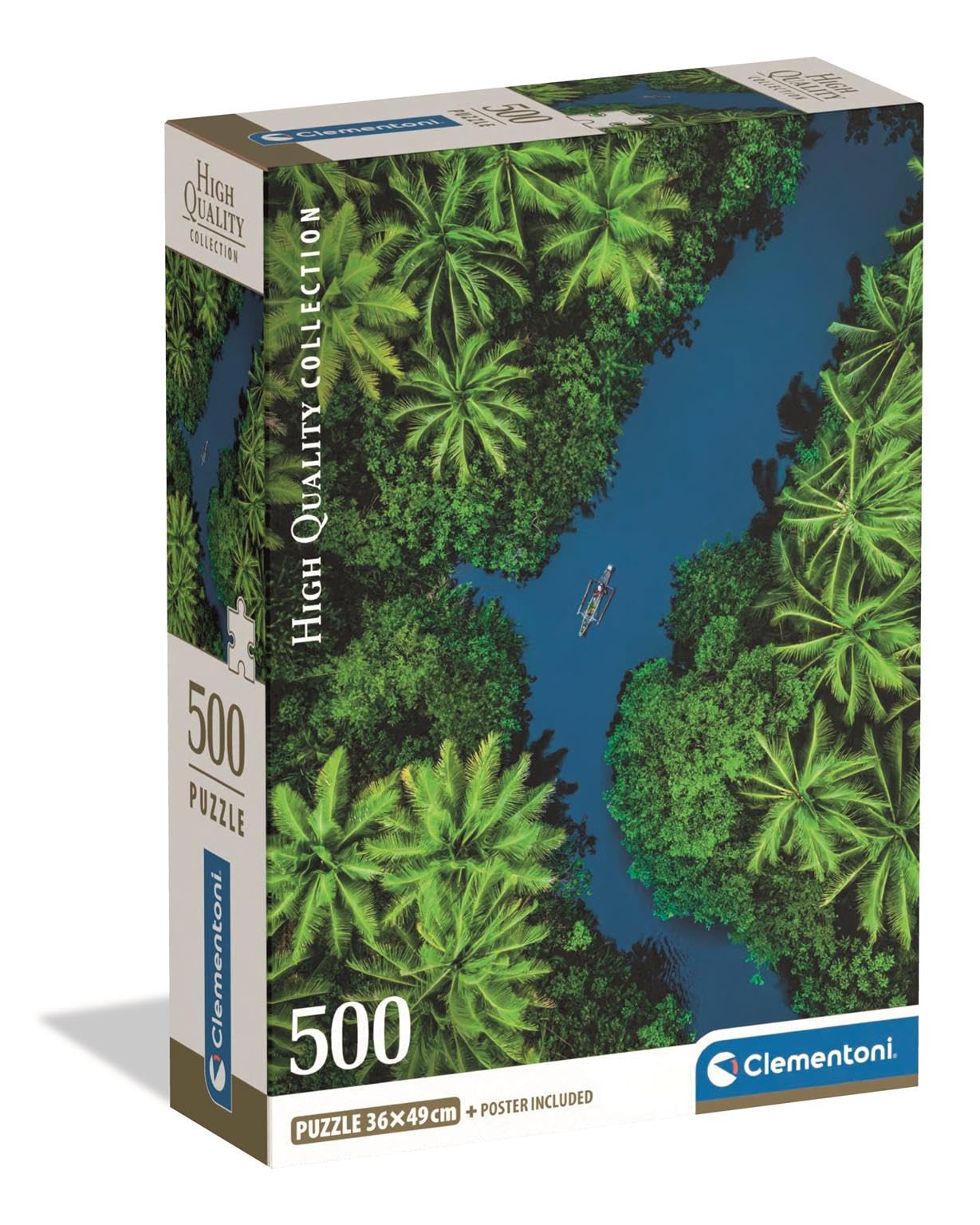 Clementoni Jigsaw Puzzle 500 pieces, Collection Tropical Aerial View, Puzzle for Adults 14-99 Years, Compact box, Made in Italy, 35592
