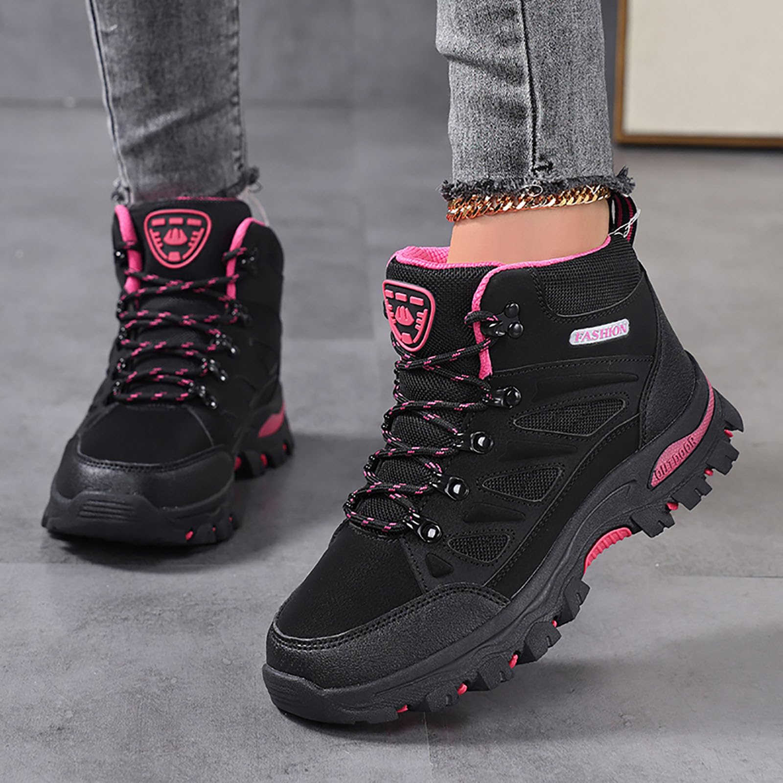Generisch Chaussures de randonnée imperméables pour femme - Chaussures de randonnée - Chaussures de randonnée - Haute durabilité - Excellentes chaussures d'entraînement - Randonnée - Escalade