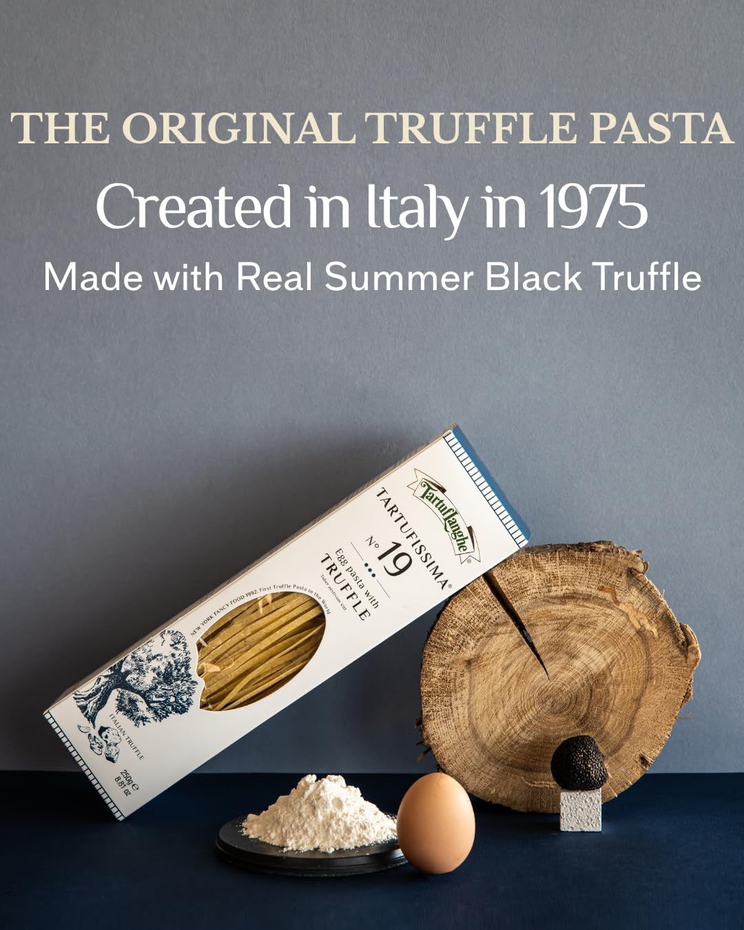 TartufLanghe Tagliatelle Pasta with Black Truffle – Authentic Imported Italian Wide Egg Noodles, Egg Pasta for Truffle Dishes, Gourmet Specialty from Italy, Tartufissima N°19-8.81 oz (Pack of 4)