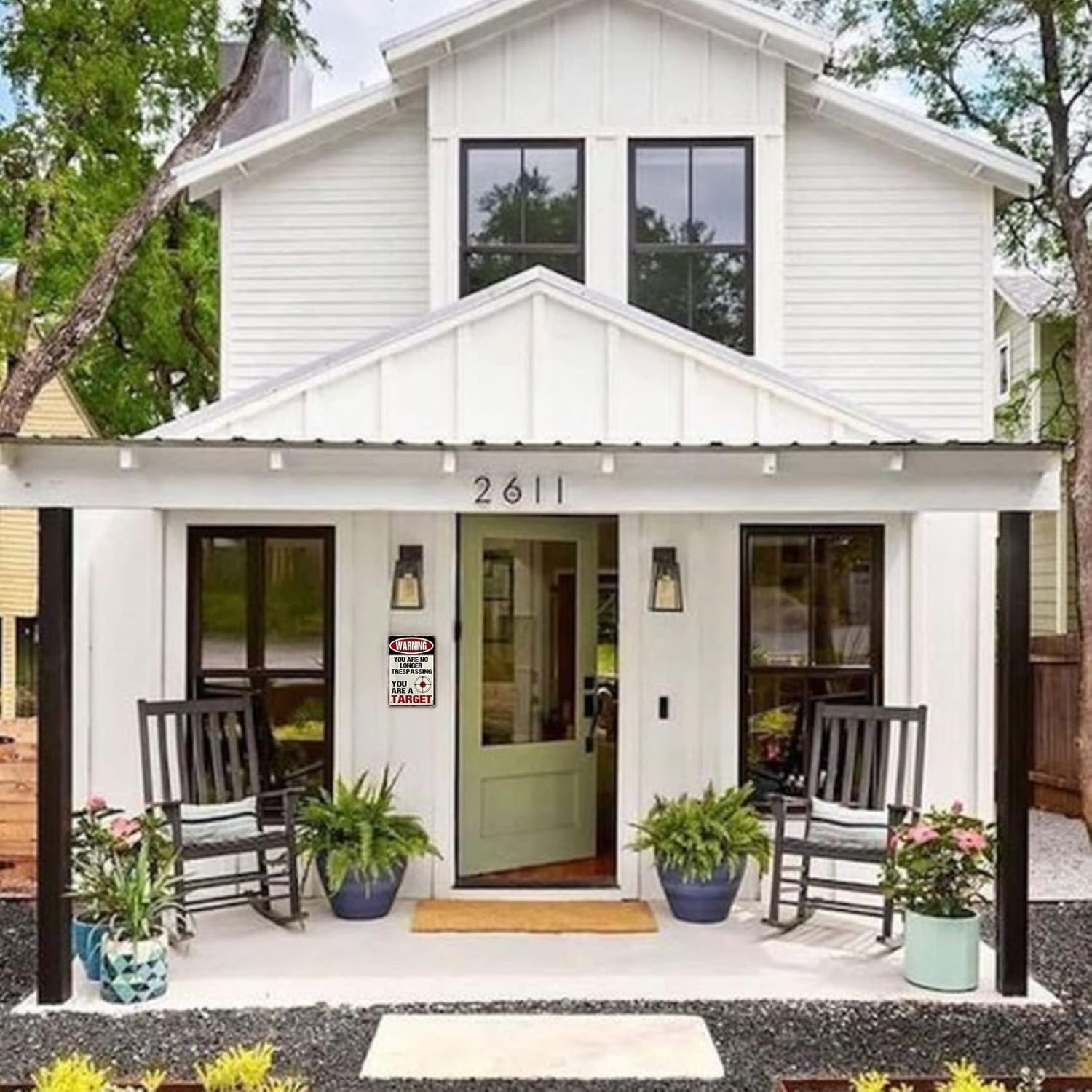 Funny No Trespassing Sign, Metal Warning Tin Signs, You Are No Longer Trespassing You Are A Target Sign, Yard Sign Garage Wall Decor Sign 8 X 12 Inches