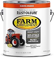 Vista 18 de Rust-Oleum Farm & Implement 280176 - Pintura esmaltada, galón, naranja (Allis Chalmers Orange)