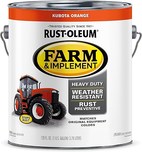 Vista 64 de Rust-Oleum Farm & Implement 280165-2PK - Pintura esmaltada, galón, negro brillante, paquete de 2