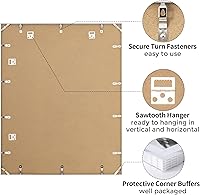Vista 699 de Fun Memories Portarretratos de metal de 16 x 20 pulgadas con paspartú de 11 x 14 pulgadas, acabado de aluminio cepillado, parte delantera de vidrio