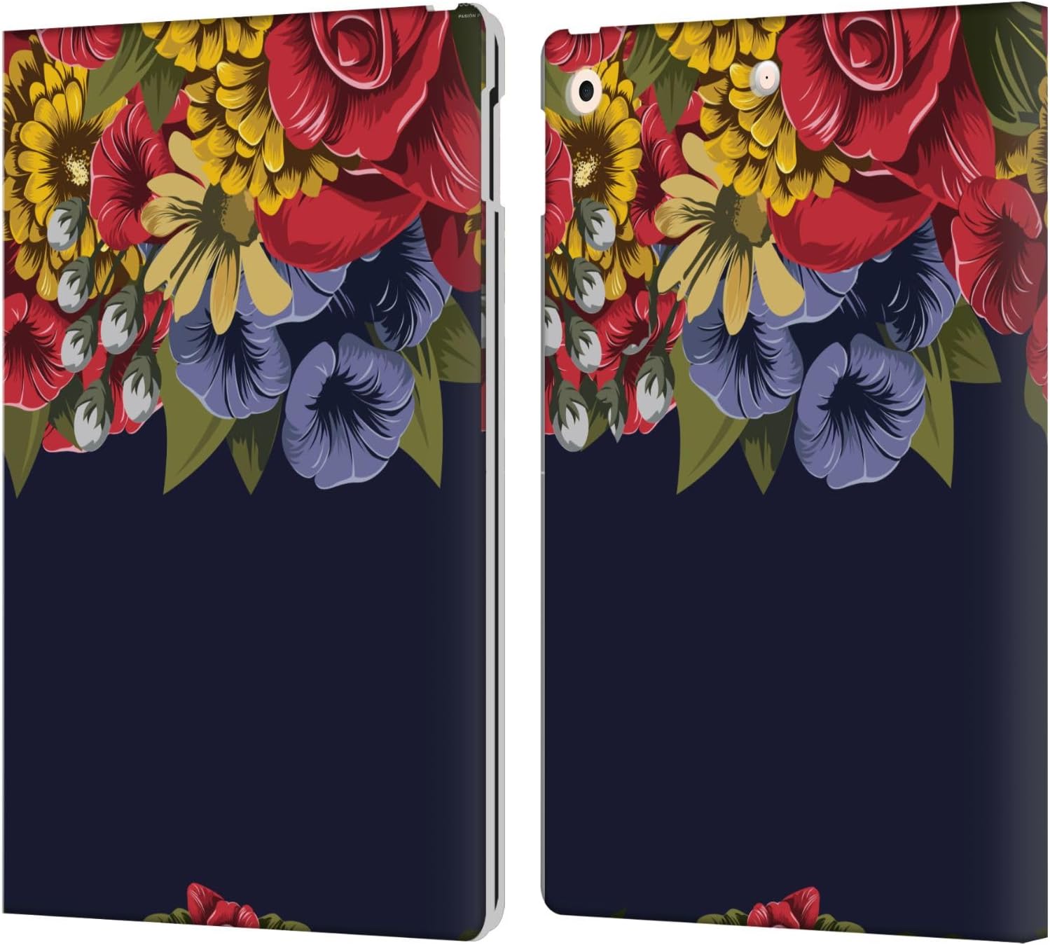 Head Case Designs Officially Licensed Frida Kahlo Blooms Red Florals Leather Wallet Case Compatible with Apple iPad 10.2 2019/2020/2021