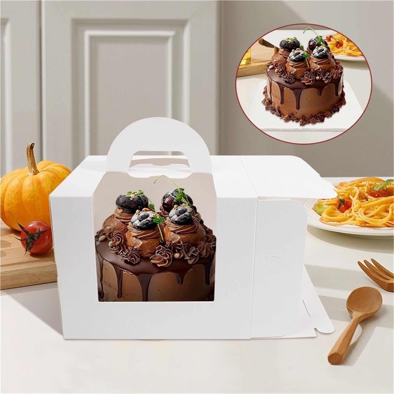 Scatola per Torte Scatola for torta Kraft bianca da 5/10 pezzi