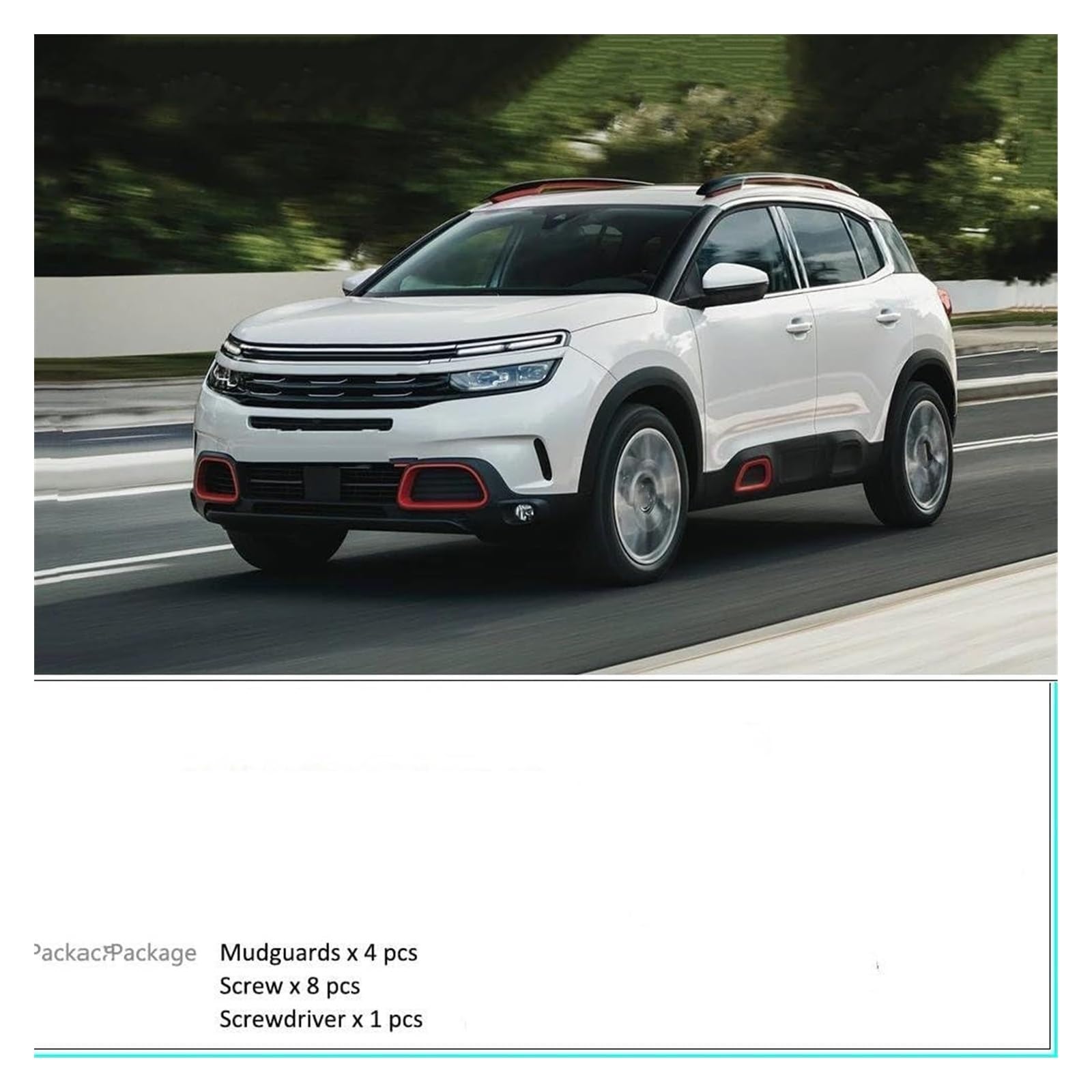 Für C5 Aircross 2017 2018 2019 2020 2021 2022 2023 Kotflügel Schmutzfänger Schallwand Schlammspritzer Vorne Hinten Rad 4St Vordere Und Hintere Kotflügel