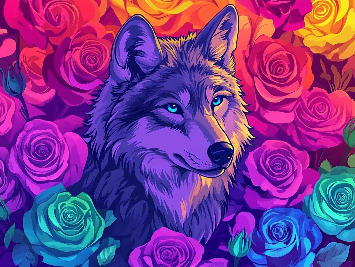 Pintar por números adultos para perder el miedo a pintar con lienzo DIY de perro multicolor 8
