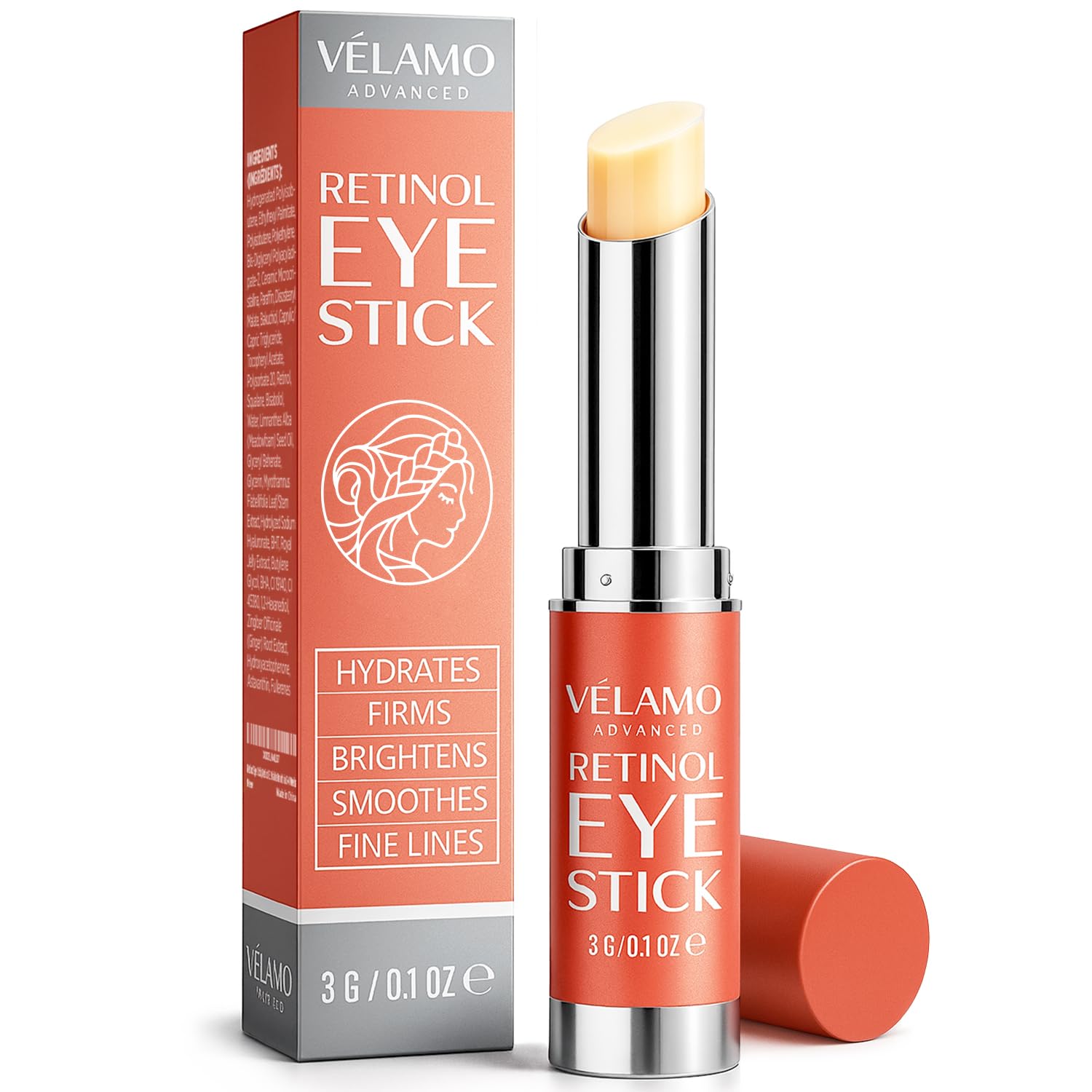 Retinol Eye Balm Stick with Bakuchiol: Under Eye Cream for Dark Circles and Puffiness – Anti Aging Reduces Fine Lines Wrinkles Under Eye Bags in 4-8 Weeks 0.1 OZ/3g Retinol Eye Balm Stick with Bakuchiol: Under Eye Cream for Dark Circles and Puffiness – Anti Aging Reduces Fine Lines Wrinkles Under Eye Bags in 4-8 Weeks 0.1 OZ/3g