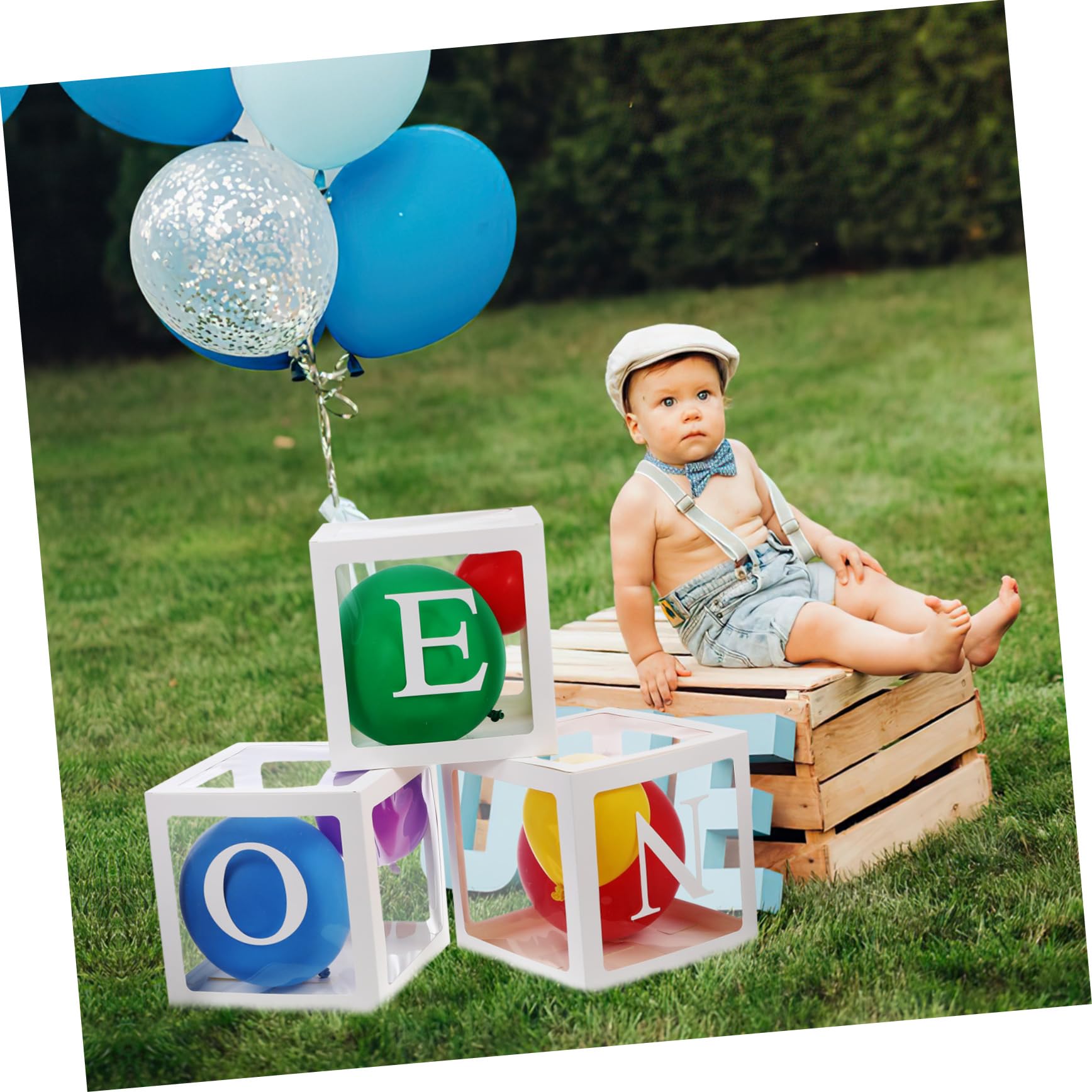 Gatuida Caja De Globos De Cumpleaños Para Shower Decoración De Fiesta De Cumpleaños Con Diseño De Globos Para Celebraciones