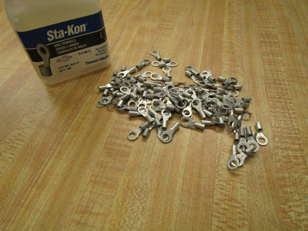 B14-10 Ring Terminal B1410 18-14 AWG CU (Pack of 100)