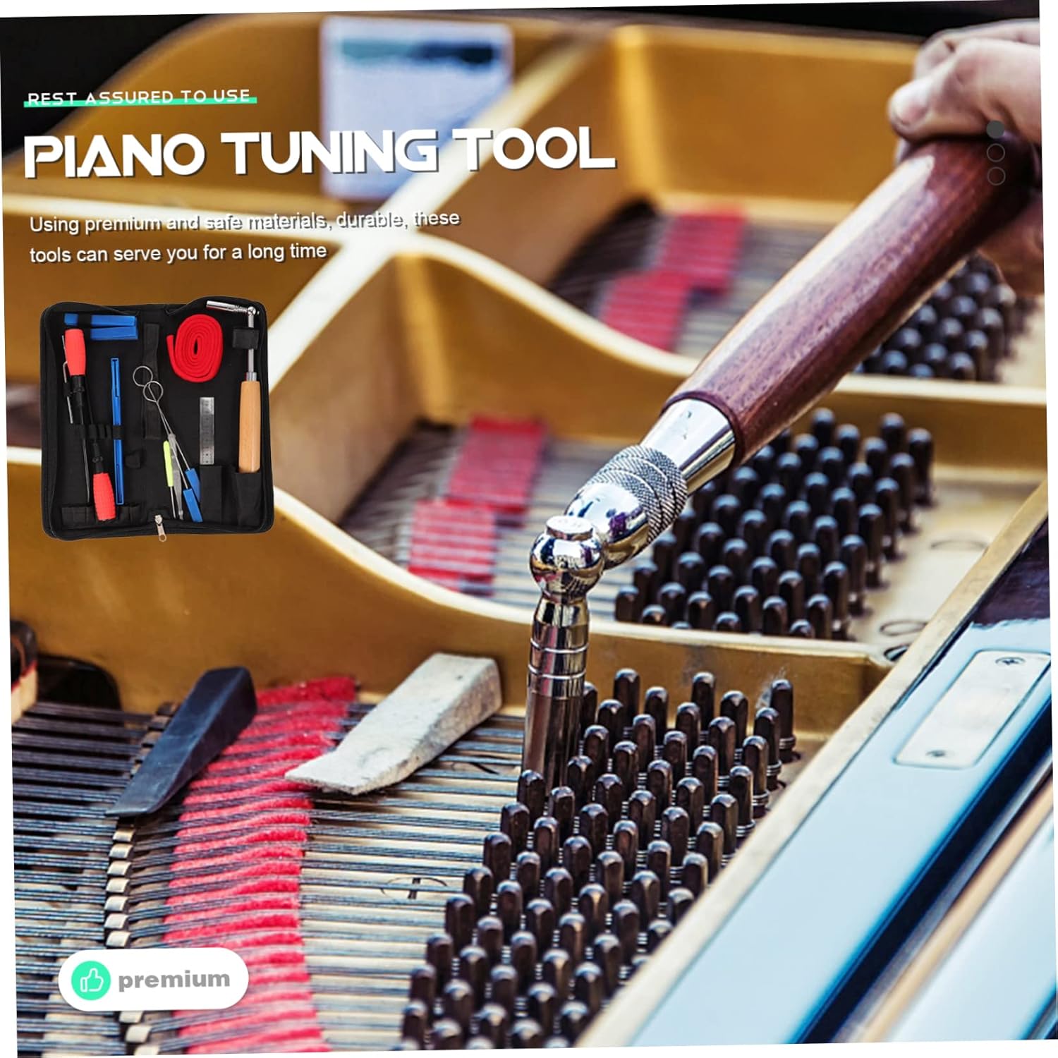 Toyvian 1set Piano Tuning Tools Piano Mute Accessories for Accurate Sound and Easy Use for Musicians and Tuners
