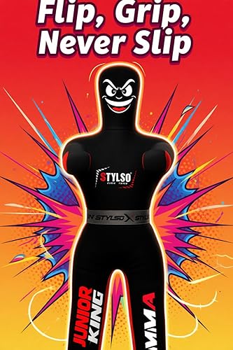 Miniatura 22 de Maniquí de lucha libre sin relleno para niños – Maniquí de agarre juvenil BJJ, MMA, Jiu Jitsu y compañero de entrenamiento de judo – Compañero