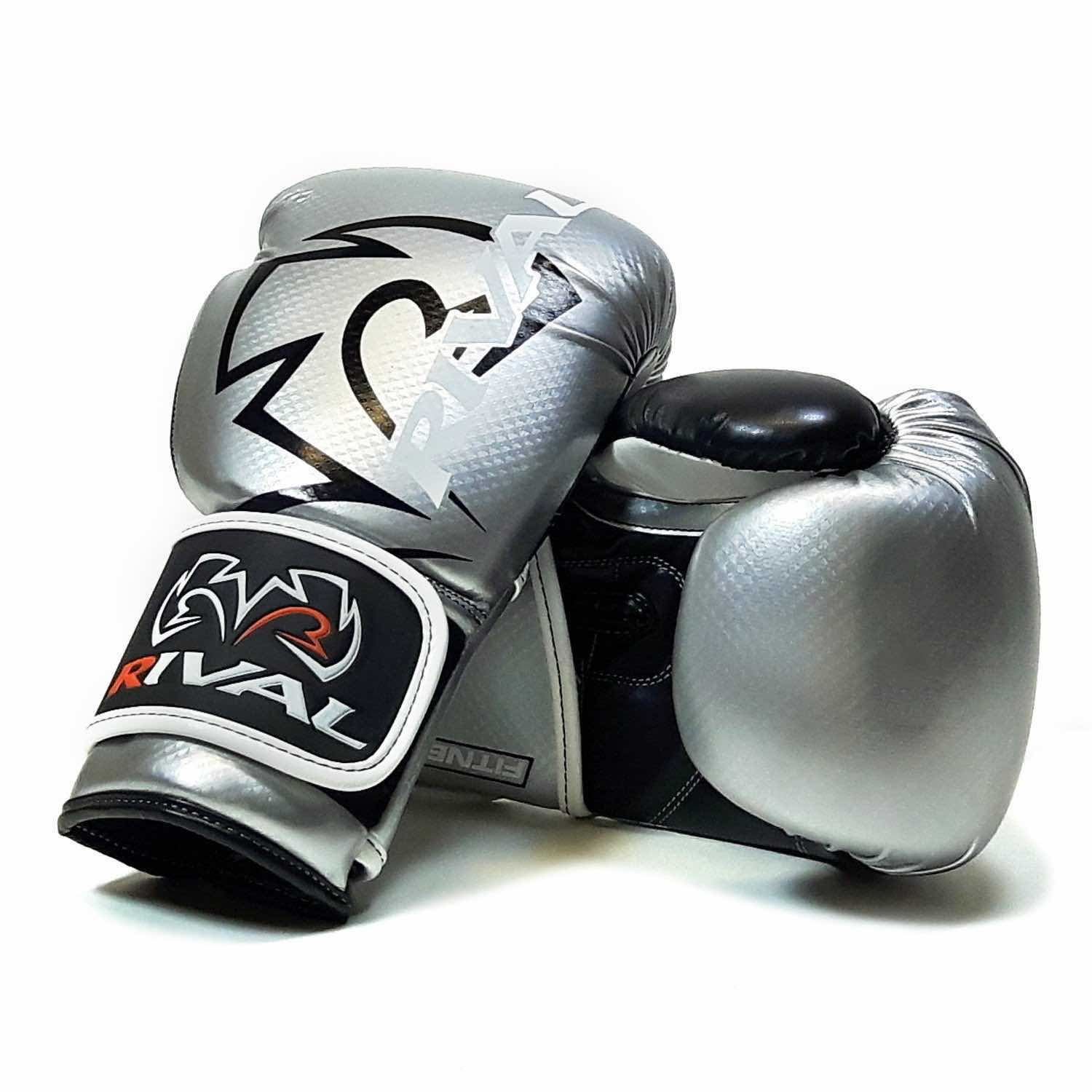 Rival Fitness Plus Gants de Sac, Sports et Loisirs, Argent/Noir, 414 ML (14oz)