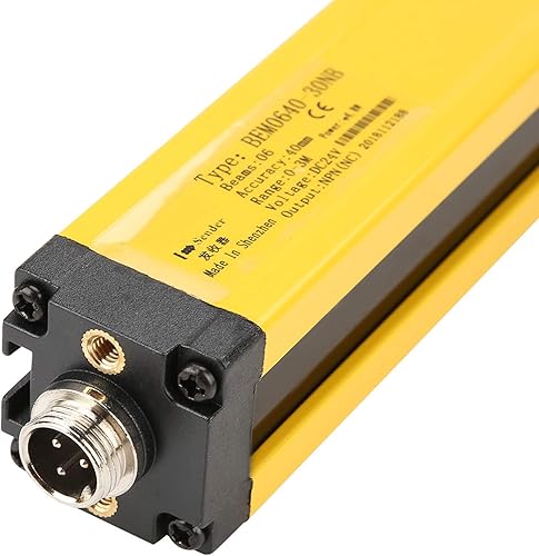 Miniatura 6 de BEM0640 Interruptor de sensor de cortina de luz de 30NB, rejilla de luz de seguridad, 24 V CC, 6 vigas, sensor de pantalla de luz de aluminio con