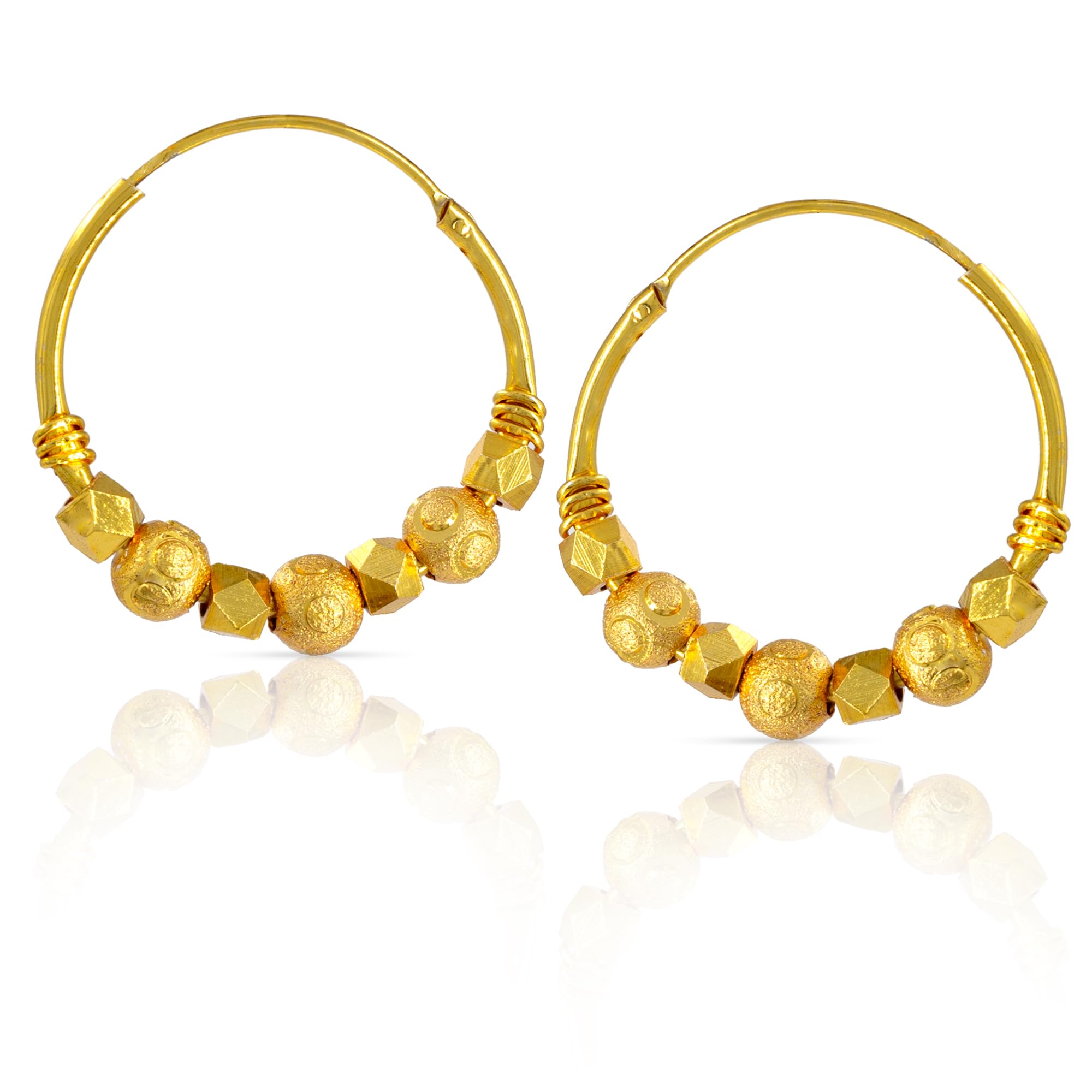 PRIVIU Studio Latest Fancy Stylish Gold Plated Hoop Bali Earrings for Women and Girls (B0C7QZK4ZT) Amazon Price History, Amazon Price Tracker