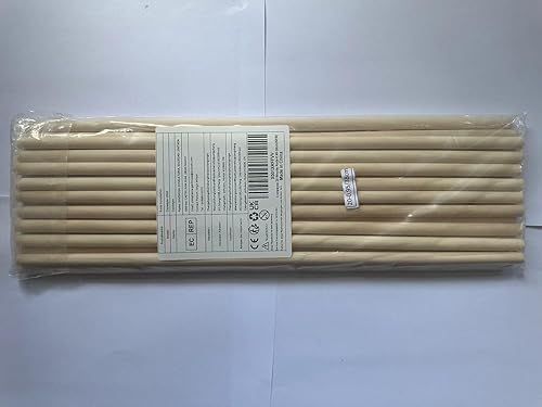 Miniatura 8 de Tacos de madera redondos de 38 x 15 pulgadas, 20 varillas de madera de macramé para manualidades, palos de madera dura sin terminar para artes y