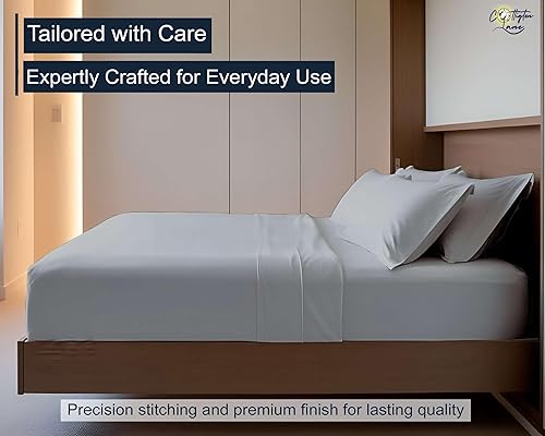 Miniatura 3 de Cotitngton Lane - Juego de sábanas de color gris plateado para colchón de cama Murphy, 4 piezas de microfibra cepillada ultra suave 1800 de primera