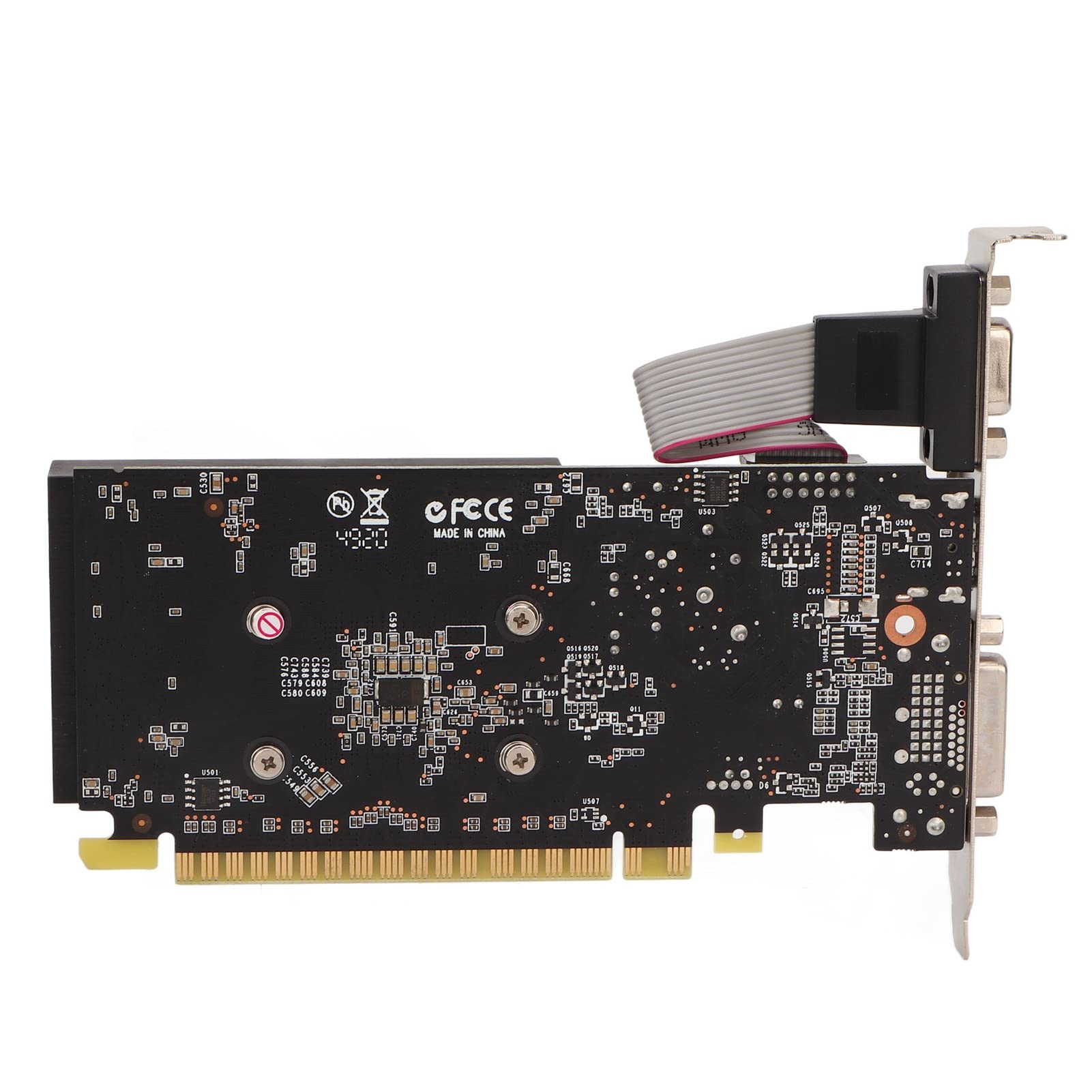 VBESTLIFE Scheda Grafica GT730, Scheda Grafica a Basso Profilo PCI Express 2.0 X8 da 4 GB DDR3 a 128 Bit con Interfaccia HDMI VGA DVI, Scheda Video per PC