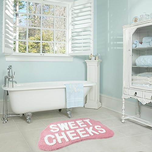 Miniatura 5 de Pink Sweet Cheeks - Alfombra de baño divertida, alfombra de baño de microfibra antideslizante para bañera, tapete de cocina de 18 x 32 pulgadas