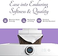 Vista 6 de Carressa Linen Funda de edredón 100% algodón egipcio, tamaño King de gran tamaño, 600 hilos, 3 piezas, funda de edredón de algodón de fibra