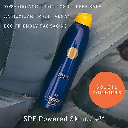 Miniatura 2 de Soleil Toujours Protector solar natural resistente al agua, tamaño de viaje, SPF 30 (3 onzas líquidas) para defensa UV sobre la marcha