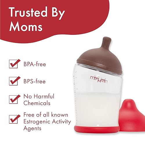 Miniatura 3 de mimijumi Juego de biberones - Get Going - Biberones anticólicos para recién nacidos - Biberones para lactancia materna - Biberones de 4 onzas y 8