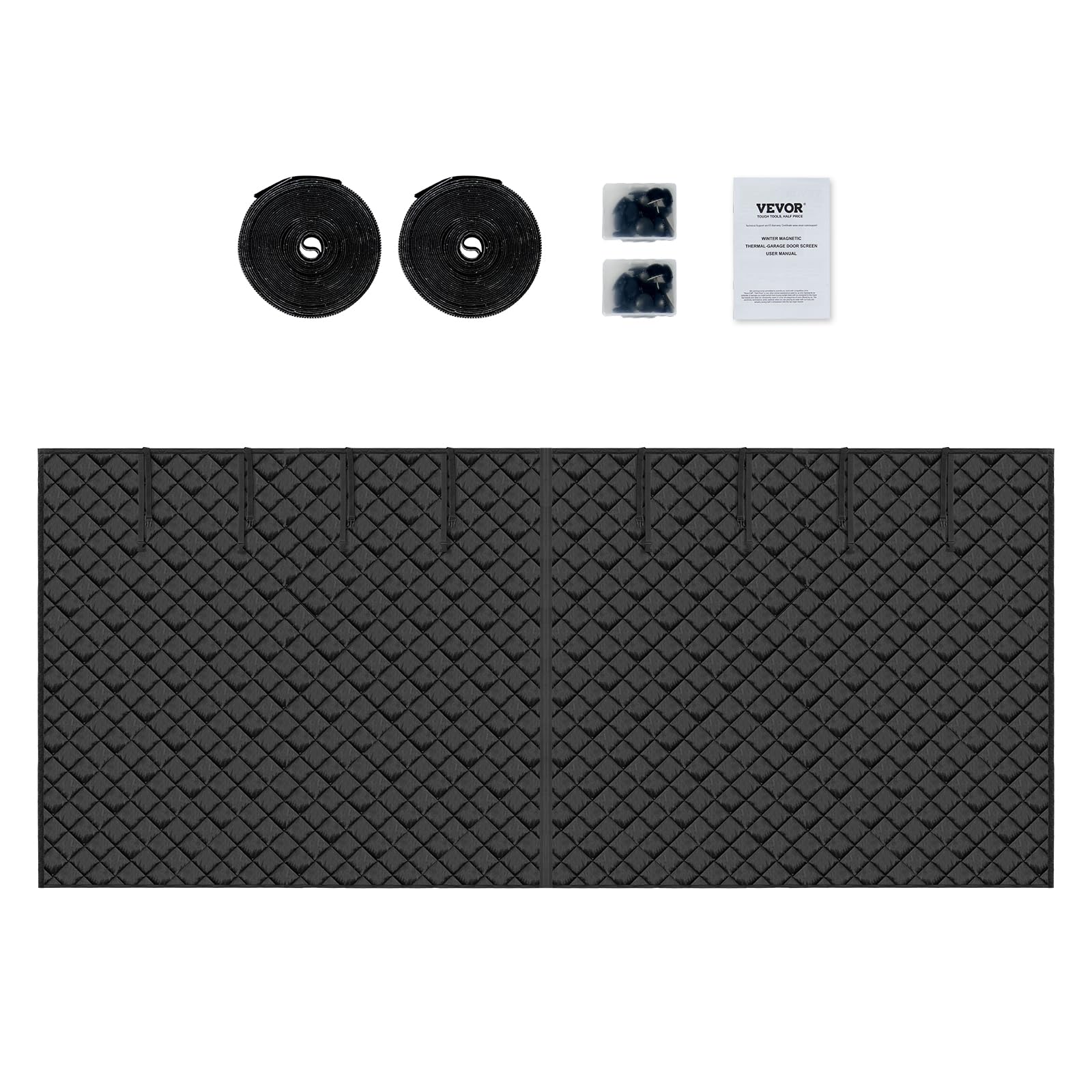 VEVOR Kit di isolamento termico magnetico per porte del garage, per l'inverno, 40,6 x 2,8 m, copertura magnetica per 2 auto (impermeabile, antivento e insonorizzato)