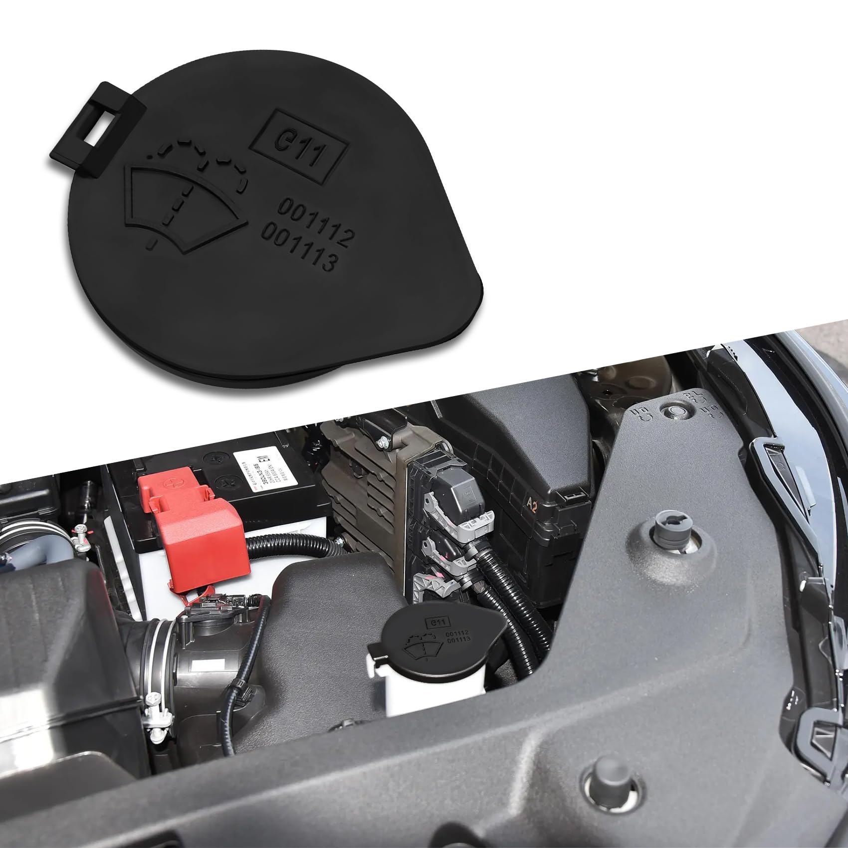 QZTYTY Car Windshield Wiper Washer Fluid Cap, Reservoir Bottle Tank Cap, Car Windshield Wiper Washer Fluid Reservoir Tank Bottle Cap Replacement for Toyota Venza, RAV4, Highlander, OEM #85316-48060