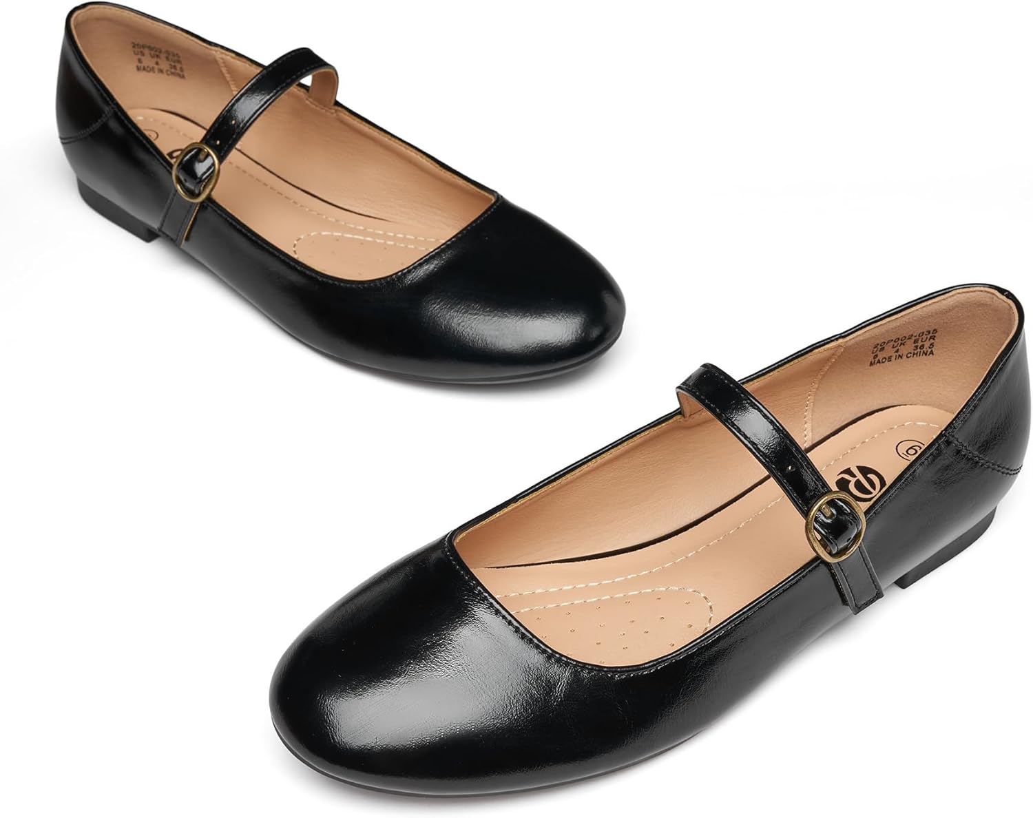 Rekayla Flats for Women Mary Jane Shoes Women Round Toe Ballet Flats with Buckle Strap Comfortable Dress Shoes for Work Casual Daily Wear - Image 4