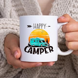 Happy Camper Summer Camp Shirt,This is My Camping WhiteMug, Tea Mug, Tea Cup, Coffee Cup