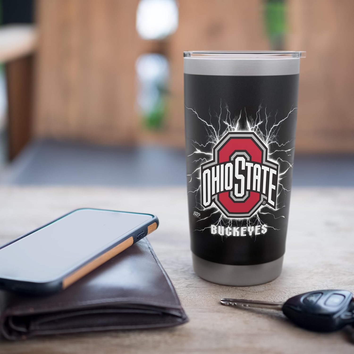 Ohio State Buckeyes 90's Lightning Officially Licensed Stainless Steel Insulated Tumbler - Image 7