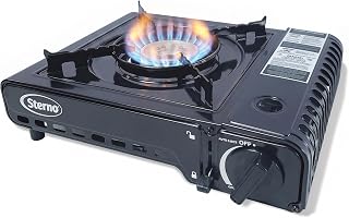 Sterno Portable Butane Stove with Carrying Case | Single burner design, catering, camping, tailgating, indoor or outdoor cooking