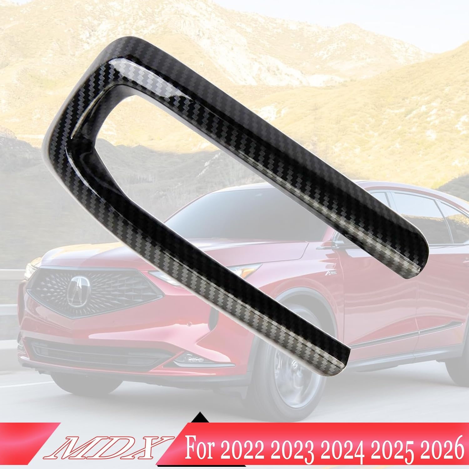 MUXEE Car Shift Panel Trim Cover for 2022-2026 Acura MDX, ABS Carbon Fiber Gear Shifter Console Panel Overlay, Interior Dashboard Accessories Full Set image 2