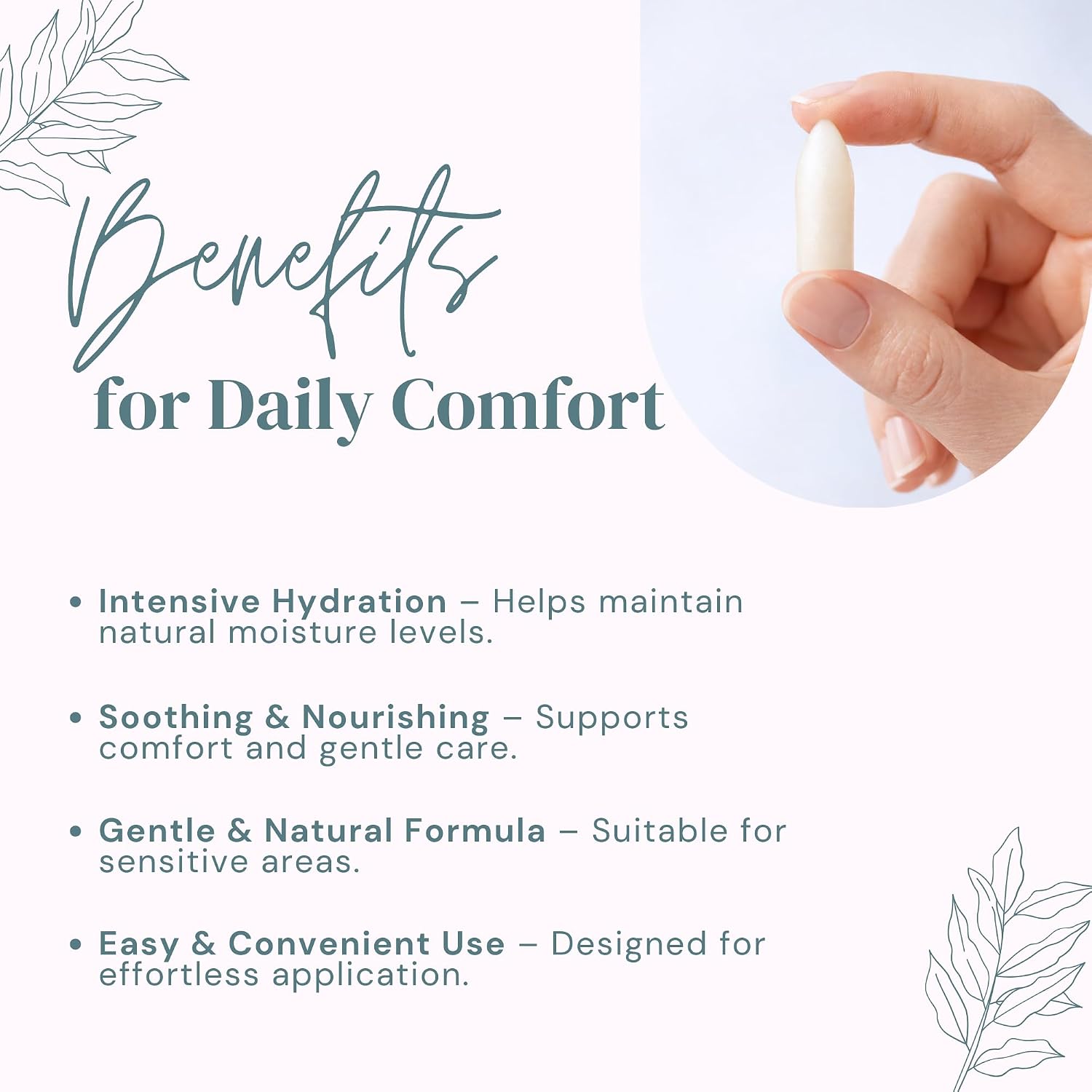 Vaginal Moisturizer for Women with Hyaluronic Acid - Hormone-Free - Intimate Moisturizer for Vaginal Dryness During Menopause - Ideal for Skin Revitalization, pH Balance & Post-Childbirth Recovery