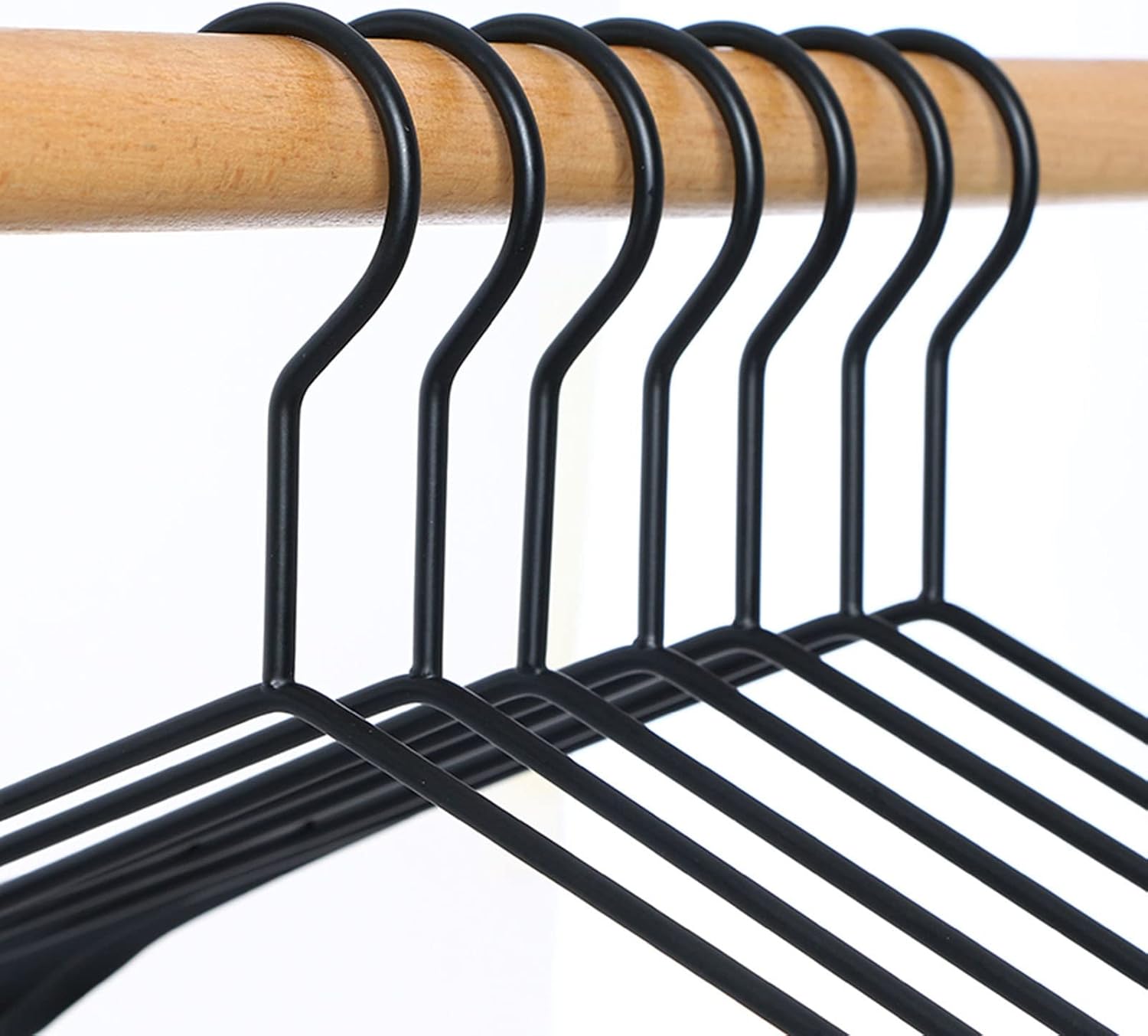 Wide Shoulder Iron Hangers,Pack of 10, Non-Slip Pant Bars, Smooth Finish Suit Hangers for Dress Jackets, Heavy Duty Hangers