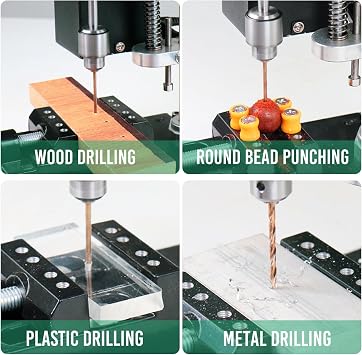 Mini Drill Press, Benchtop Drill Press, Portable Electric Drilling Machine,With Rotating Flexible Shaft Attachment, Drill Bit and Clamp, B10 Chuck,For DIY Wood Metal Plastic