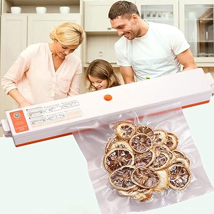 FRANKLY Electric Vacuum Food Sealer Packing Machine Hand sealing Plastic Hand Vacuum Sealer Plastic Polythene Hand Table Top Pouch Packet Heat Sealer Sealing Packing Machine.