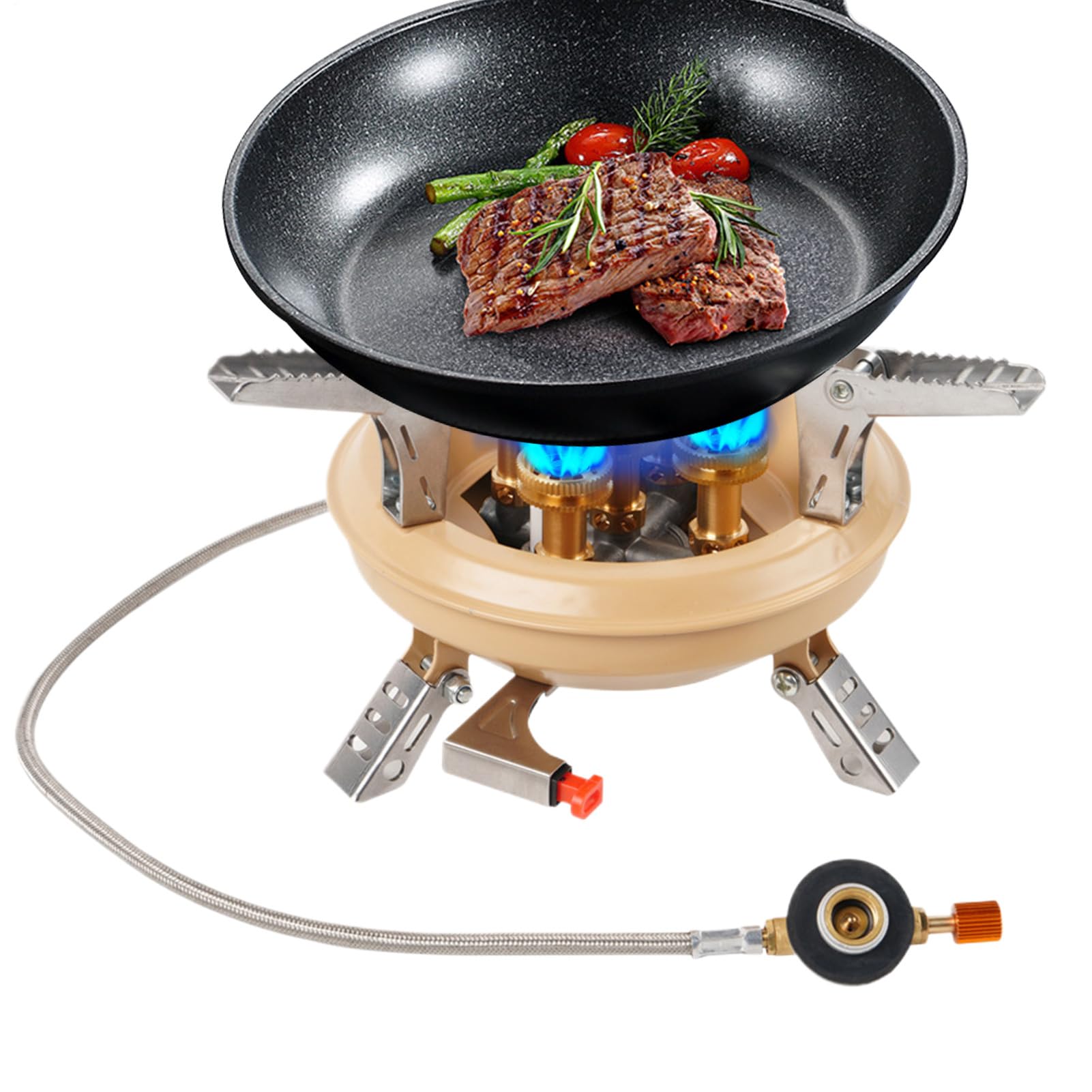 Réchaud de camping pliable compact pour cuisiner sans vent en randonnée