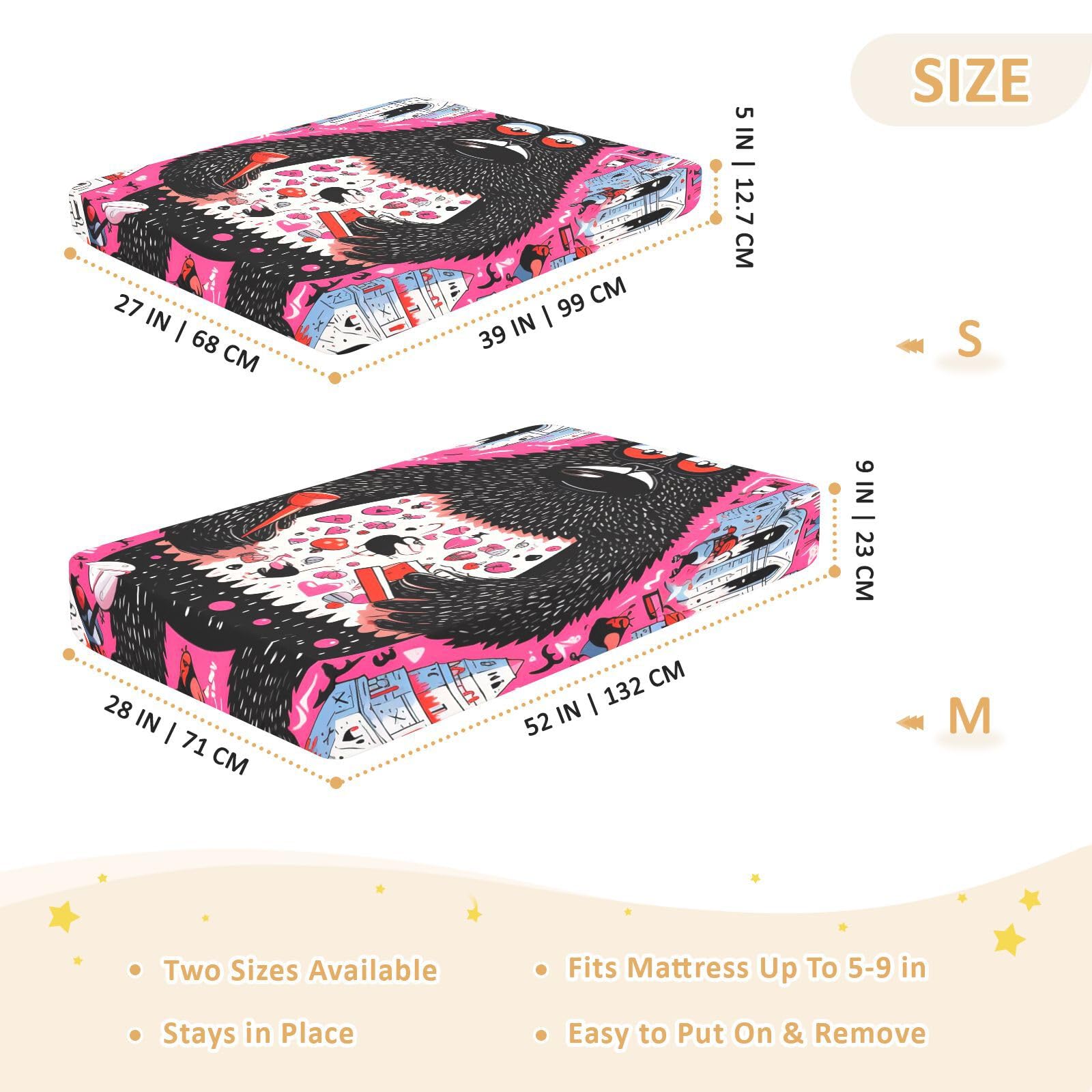 Arte De Gorila Rosa Negro Sábana de Cuna para Niños Pequeños,Sábanas de Algodón Suave para Bebés Aptas para Colchón Corralito