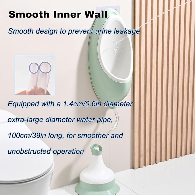 Orinal de plástico para baño, ajustable y sin agua, verde miniatura 5