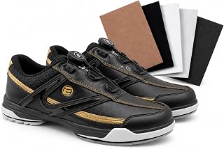 ELITE Alien Men’s Bowling Shoes Bundle – Right-Handed Performance Bowling Shoes with Interchangeable Soles & Heels, FreeLock Lacing + 5 High Performance Slide Sole Pads
