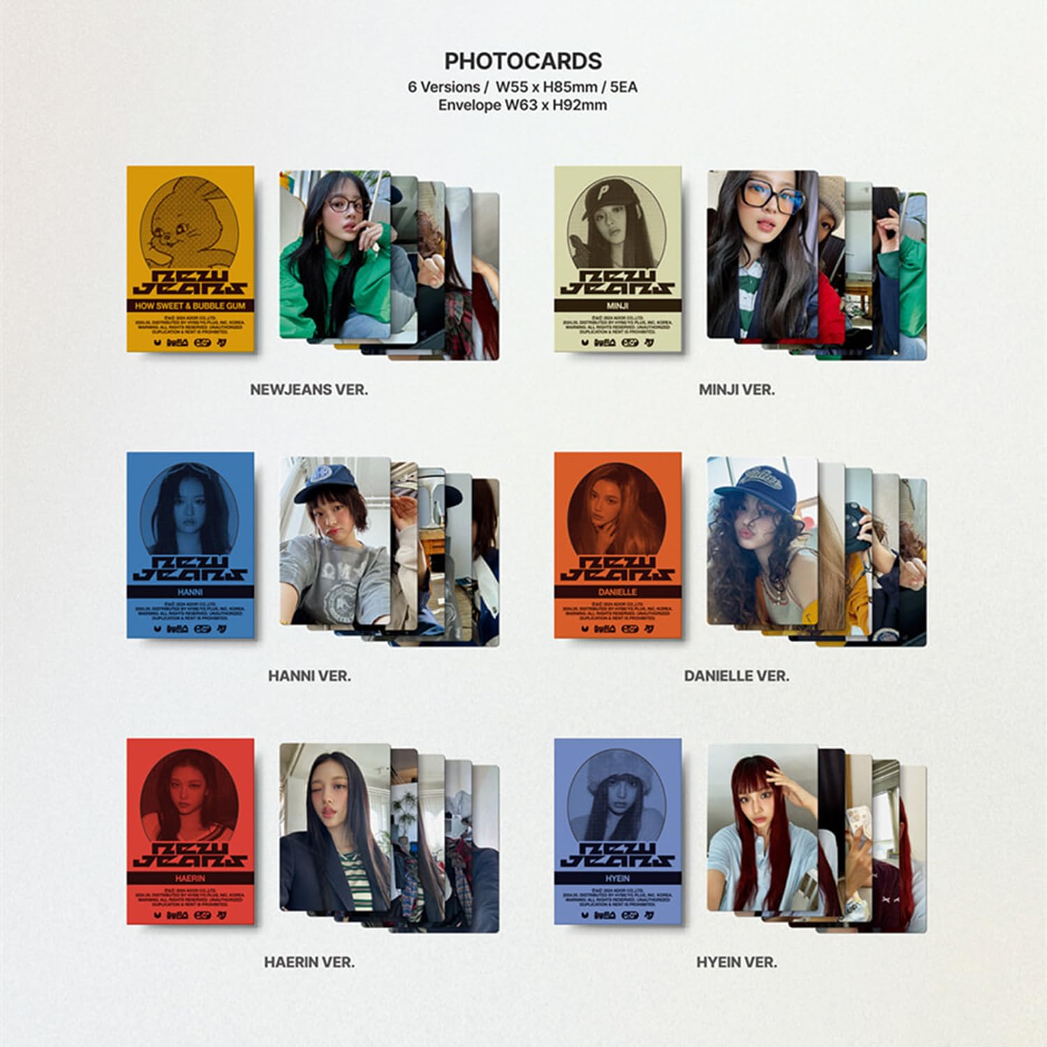 NewJeans - Double Single Album [How Sweet] (Standard Ver - RANDOM Ver) Outbox + Interview Photobook + Mini Poster Sicker Pack + Photocards + Postcard mark + 3 Extra Photocards