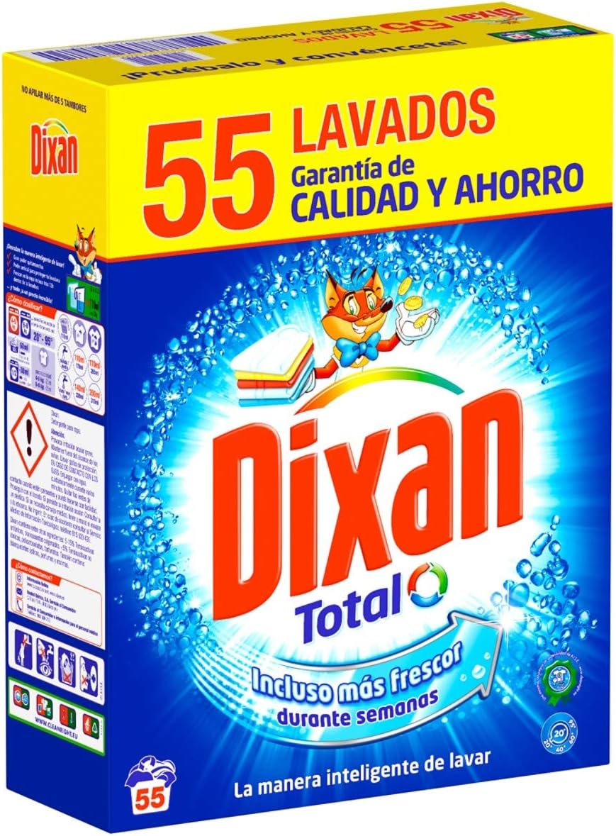 Dixan – Powder Detergent for Washing Machine – Improved Formula – 3.025 kg