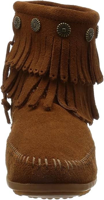 Amazon | [ミネトンカ] Double Fringe Side Zip Boot(ダブル