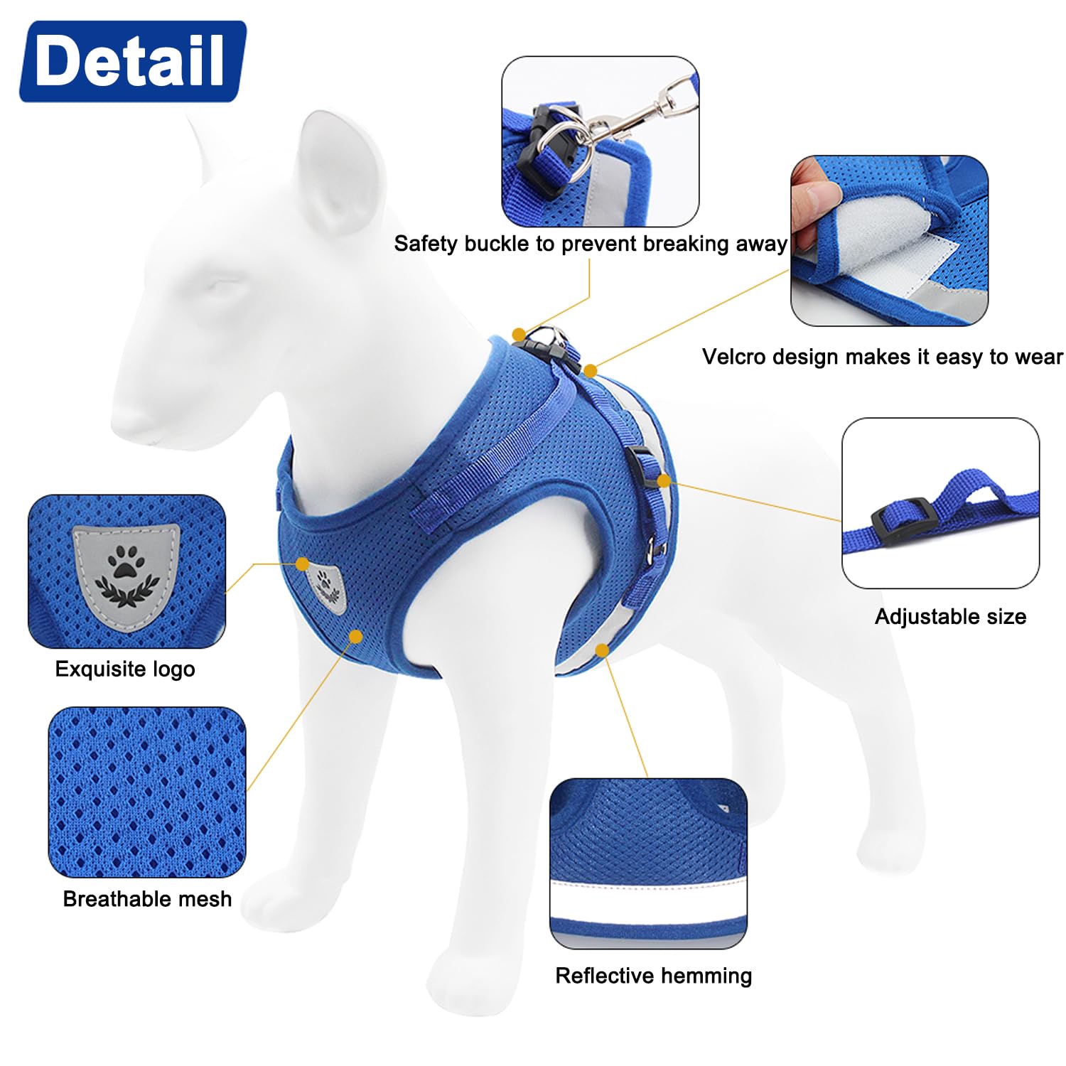 JOOTUEPO Dog Harness and Leash Set, Step-in Small Dog Harness - Image 3