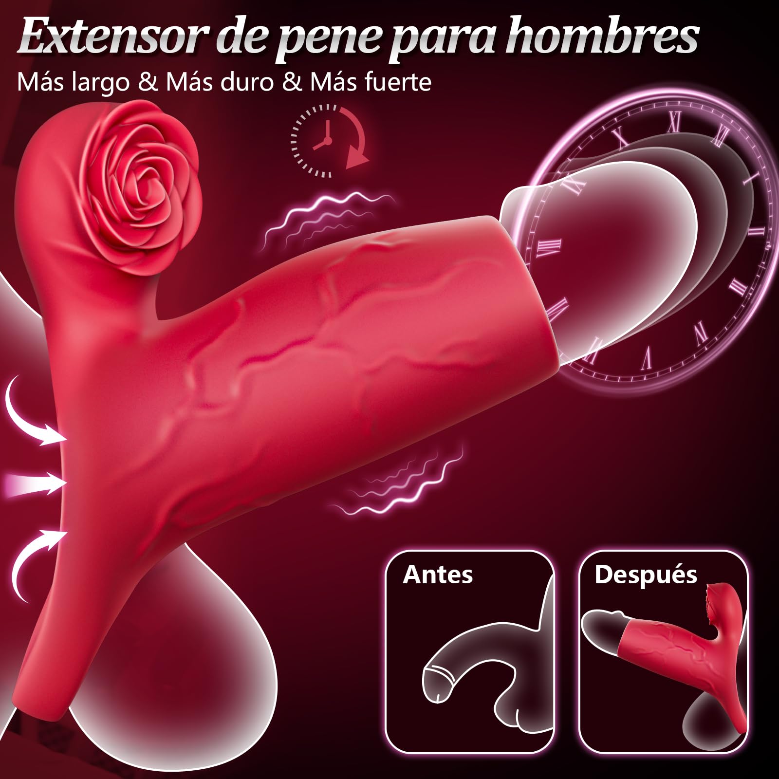 Anillo Vibradorador Pene Juguetes Sexuales - Fundas para Pene en Juguetes Eróticos para Pareja Sexuales con 10 Vibraciones Anillos Vibradores Consoladores Sex Toys Anillo Pene Masculino Ereccion