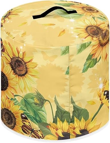 Miniatura 2 de Cubierta redonda para olla a presión, cubierta para electrodomésticos, diseño de girasol amarillo, cubierta de protección de freidora de aire, 8