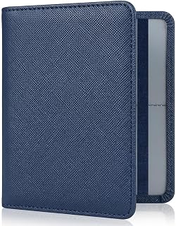 Caweet Automobile Registration & Insurance Holders - Gloves Organizer - Leather Document Holder for Driver's License, ID Card and Card, blue 1
