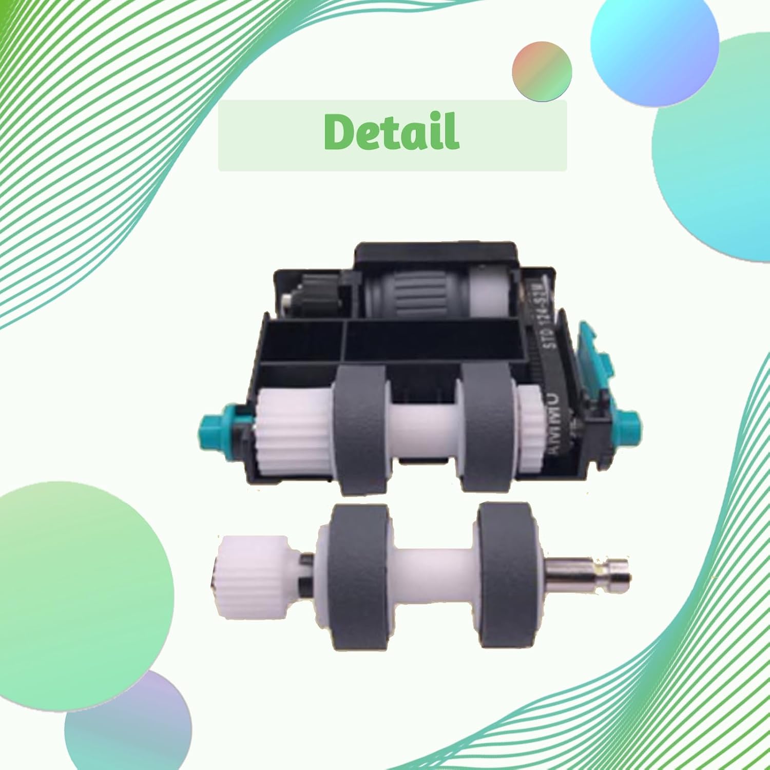 KV-SS039 Pickup Roller Replacement for Panasonic KV-SS039 KV-S5055C Printers Paper Feed Roller / Separation Roller / Feed Tire / Friction Roller / Pickup Feed Assembly 1 Set - Image 3